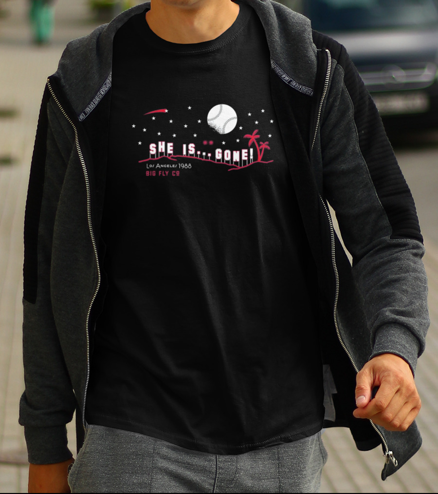 Los Angeles 1988 Big Fly Co She Is Gone T-Shirt