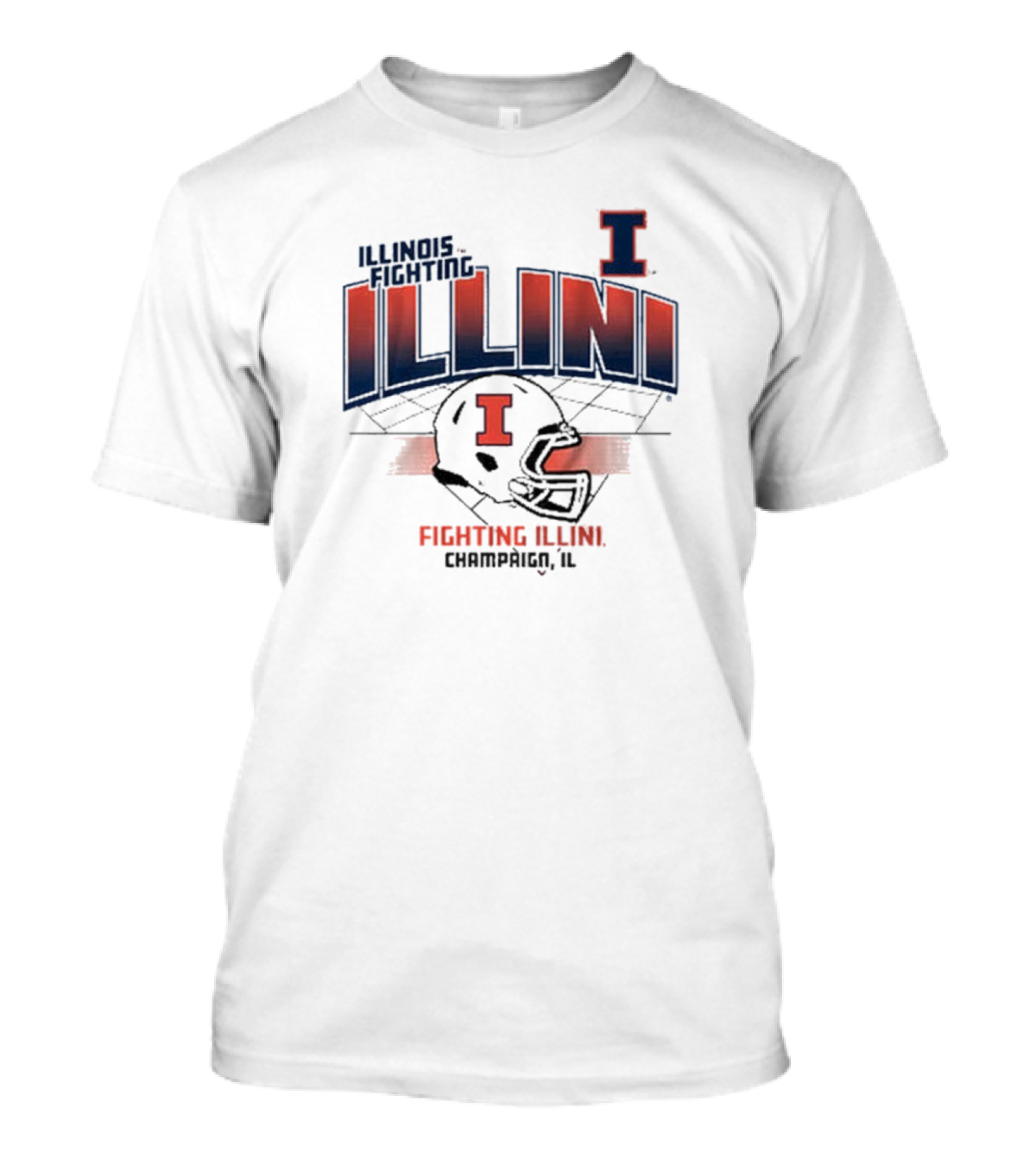 Illinois Fighting Illini Football Helmet Champaign IL T-Shirt