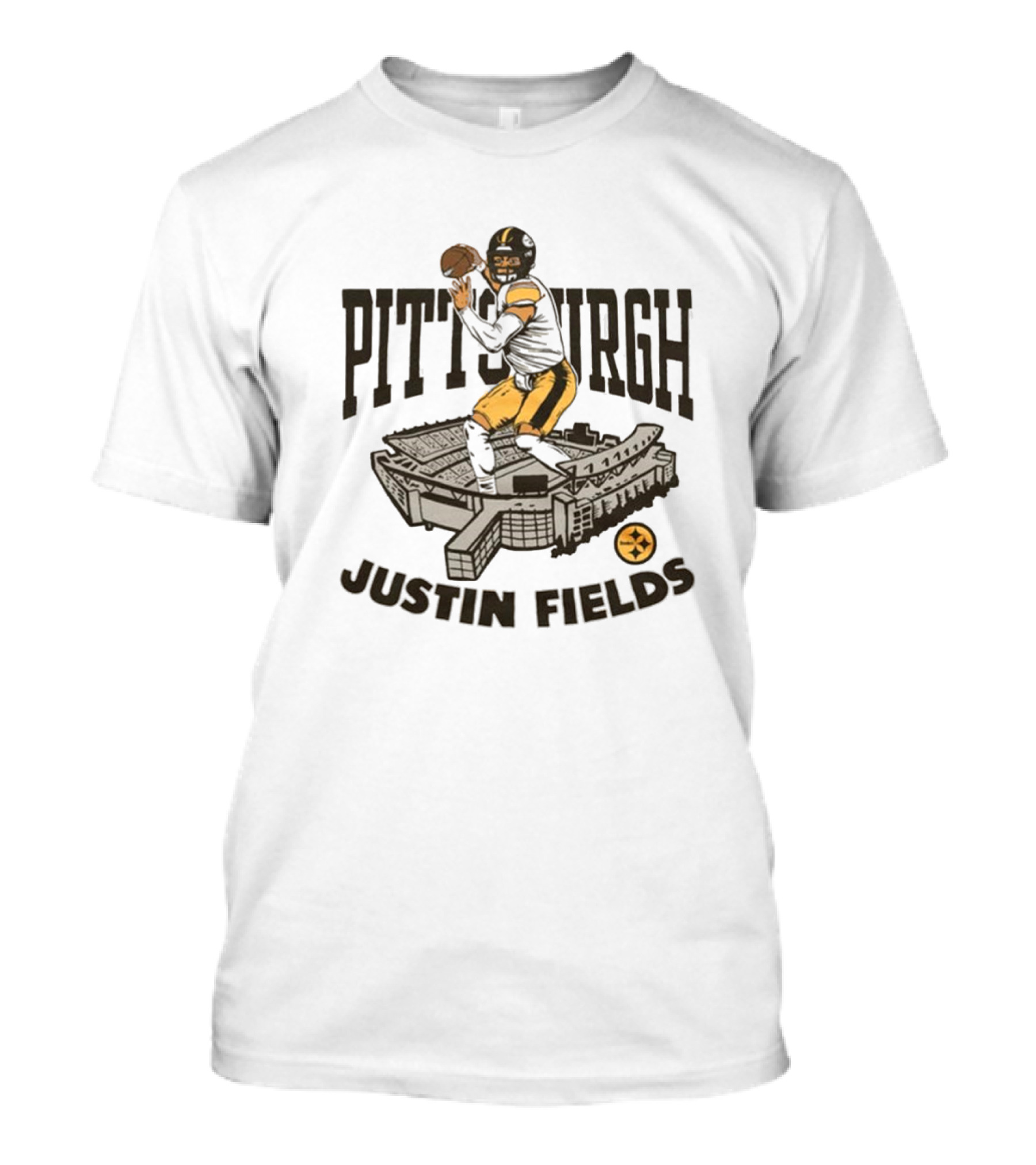 Pittsburgh Justin Fields Steelers NFL Acrisure Stadium T-Shirt