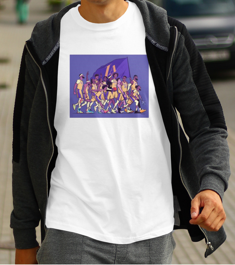 Los Angeles Lakers Walking Into The Playoffs Like NBA Team Players Together T-Shirt
