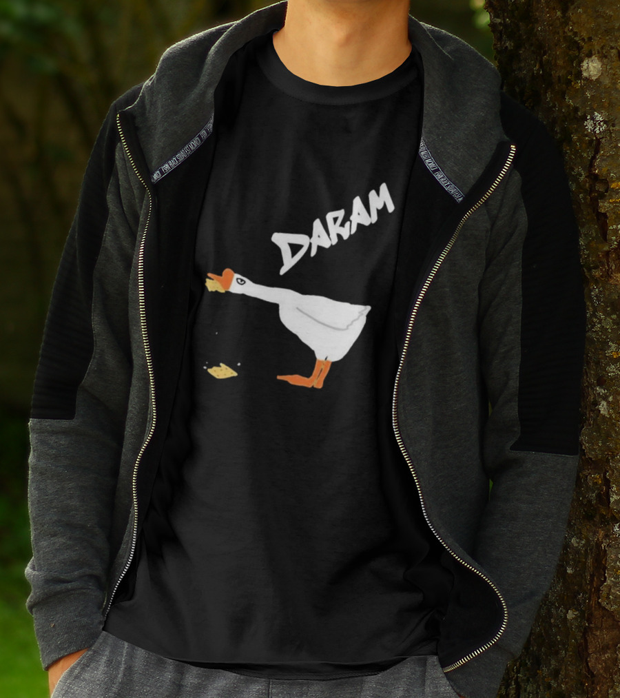 Goose Snack Humor Daram Goose Eating Cookie T-Shirt