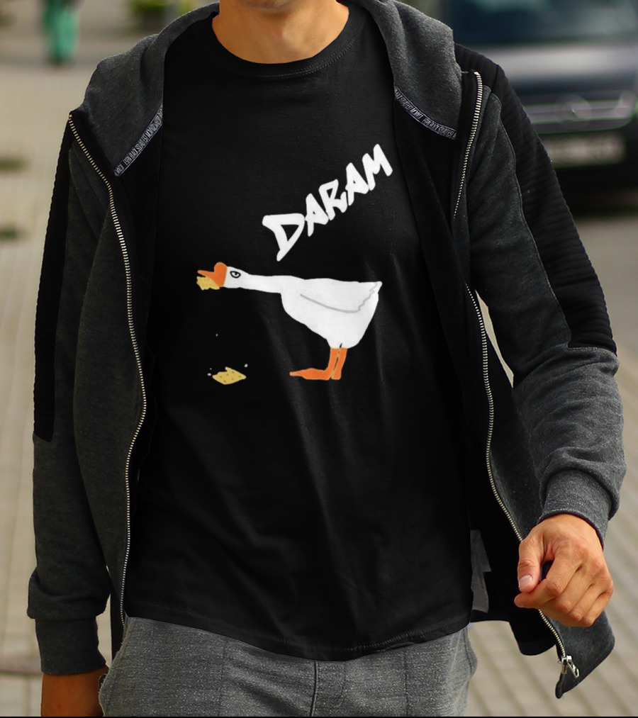 Goose Snack Humor Daram Goose Eating Cookie T-Shirt