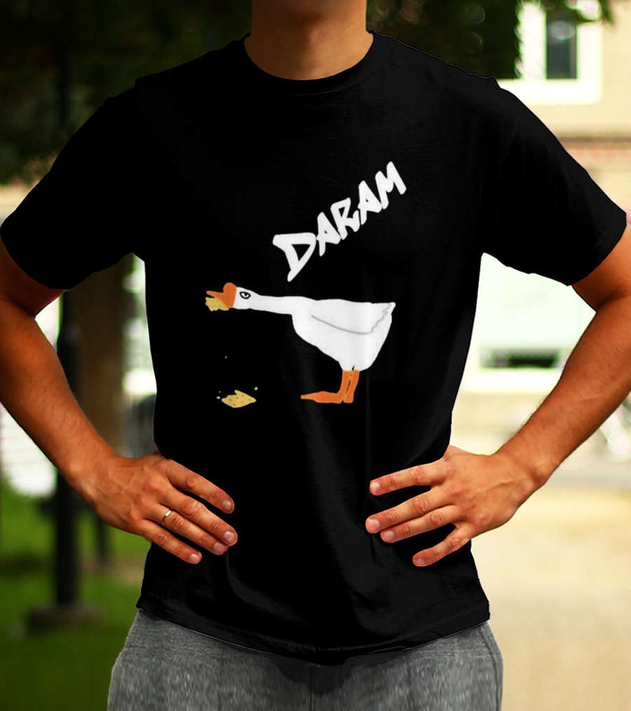 Goose Snack Humor Daram Goose Eating Cookie T-Shirt