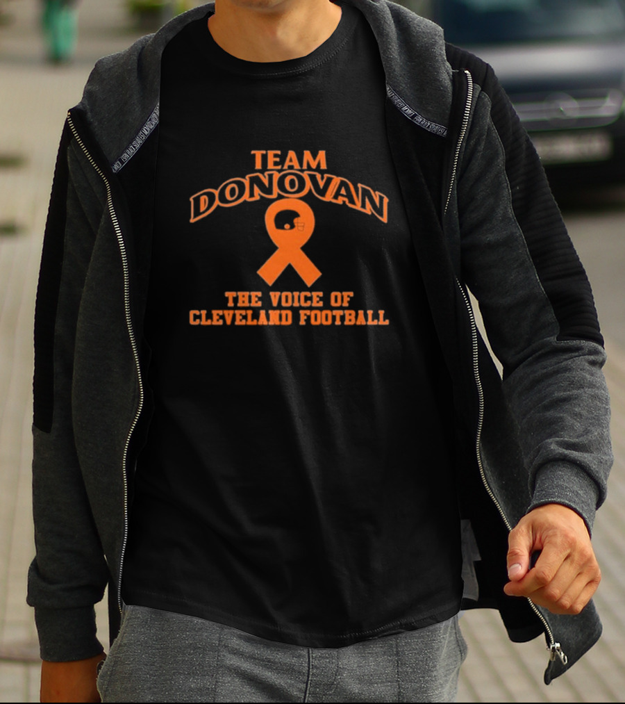 Nathan Zegura Team Donovan The Voice Of Cleveland Football T-Shirt