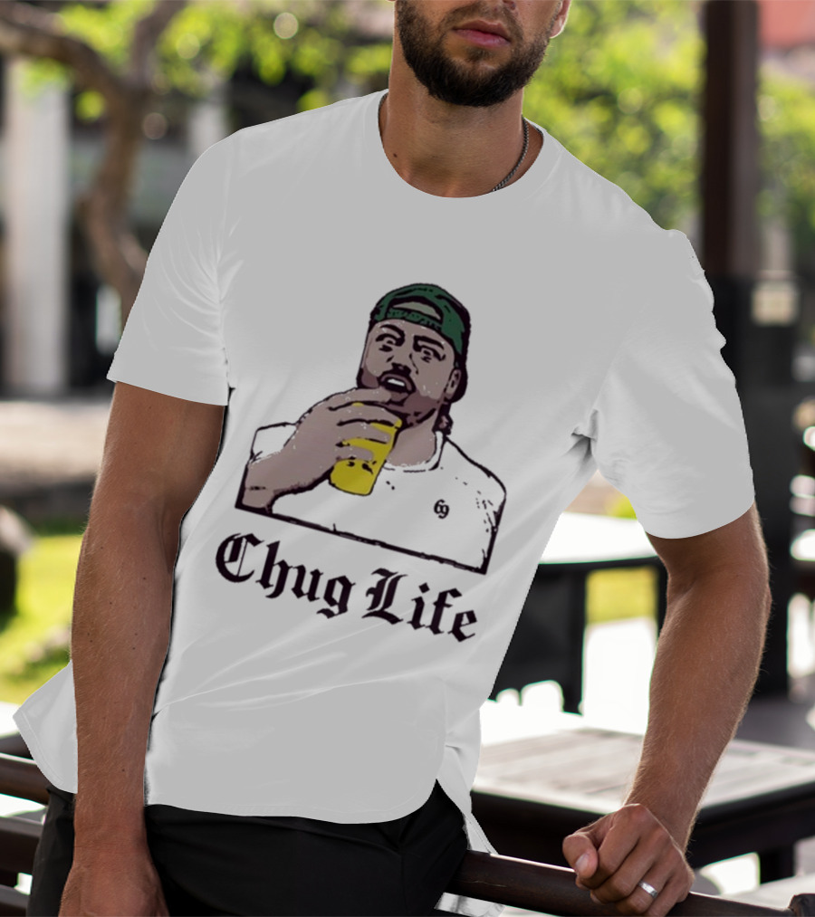 Campeche Collective Chug Life David Bakhtiari FootballPlayer With Yellow Cup T-Shirt