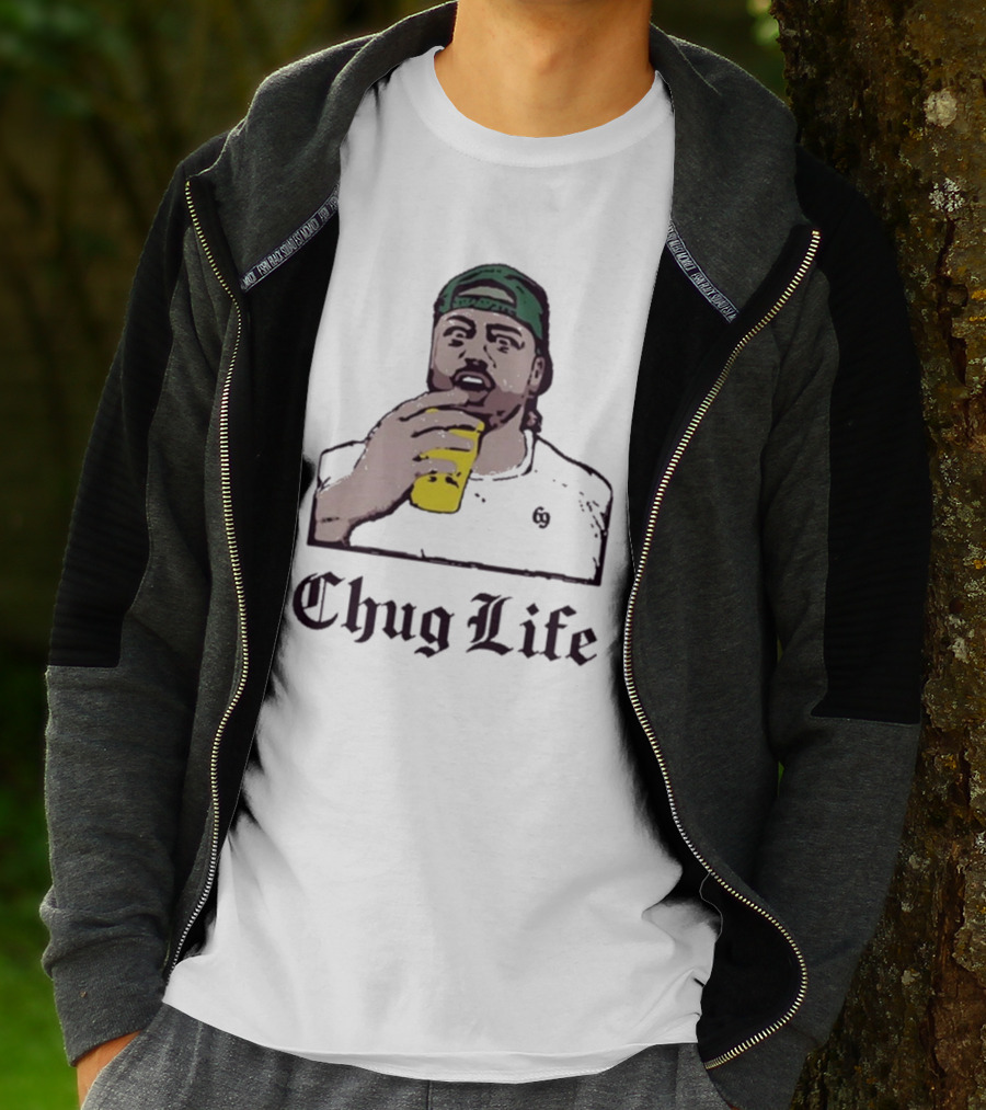 Campeche Collective Chug Life David Bakhtiari FootballPlayer With Yellow Cup T-Shirt