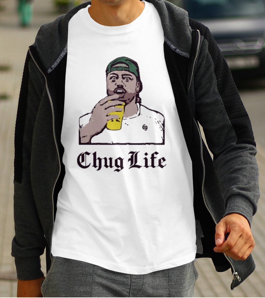 Campeche Collective Chug Life David Bakhtiari FootballPlayer With Yellow Cup T-Shirt