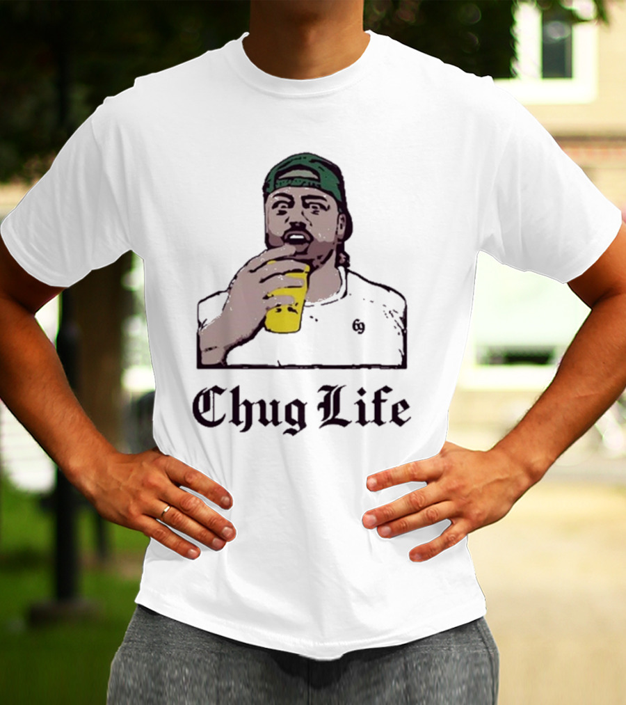 Campeche Collective Chug Life David Bakhtiari FootballPlayer With Yellow Cup T-Shirt