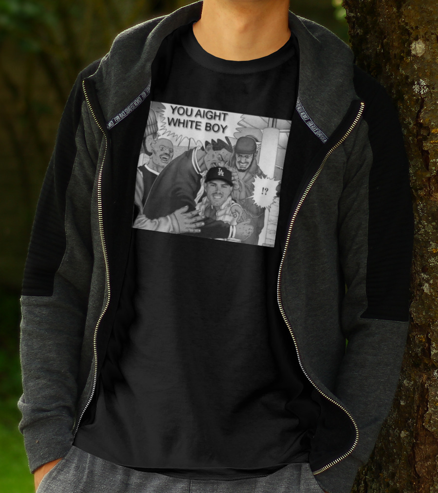 Freddie Freeman LA Dodgers You Aight White Boy Manga T-Shirt