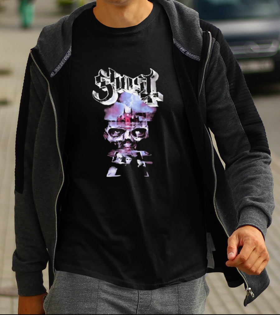 Ghost Lightning Skull Back Street Legacy T-Shirt