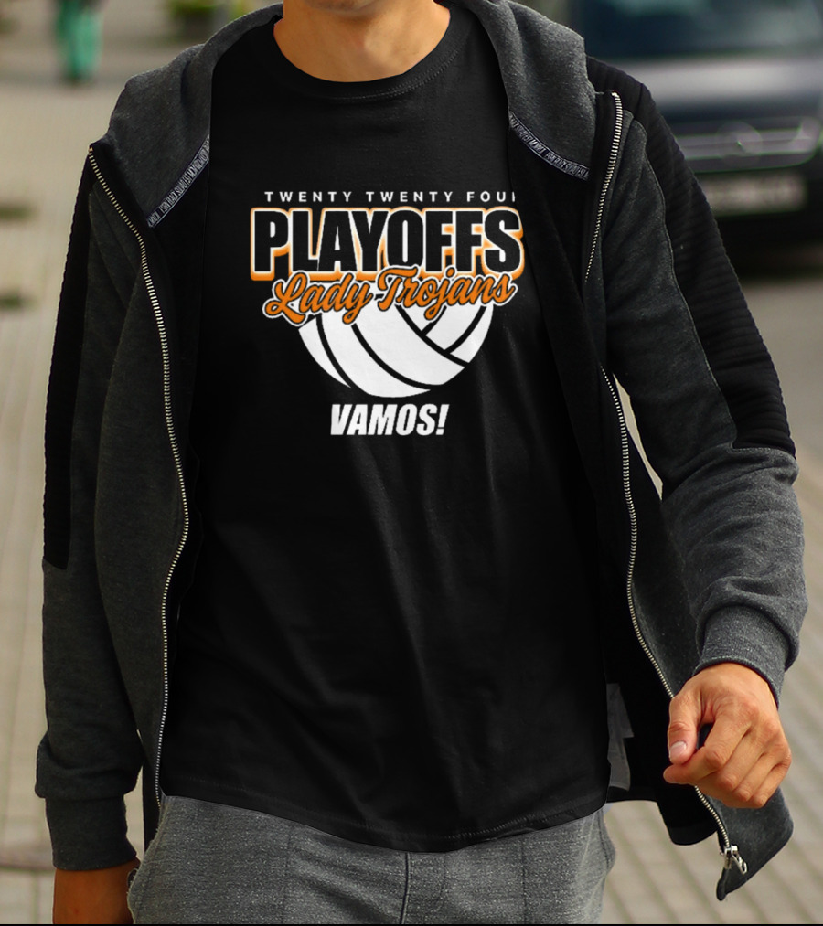 Twenty Twenty Four Playoffs Lady Trojans Vamos Volleyball T-Shirt