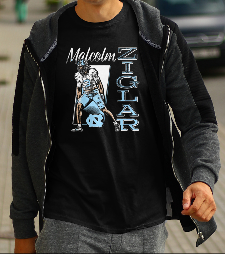 Malcolm Ziglar North Carolina Tar Heels Football Player UNC T-Shirt