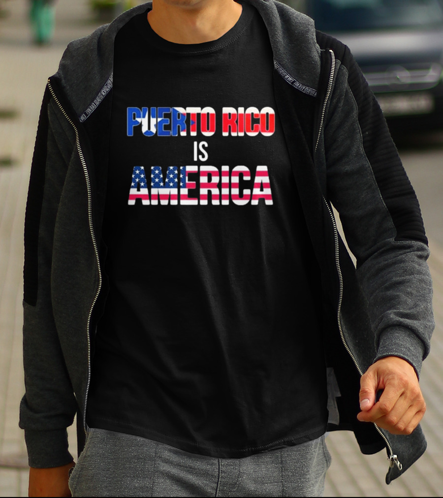 Puerto Rico Is America USA Flag T-Shirt