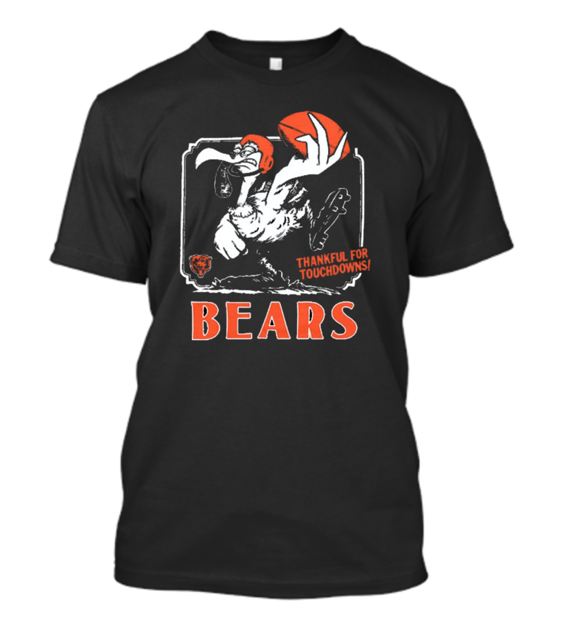 Chicago Bears Thankful For Touchdowns Goose Football Helmet T-Shirt