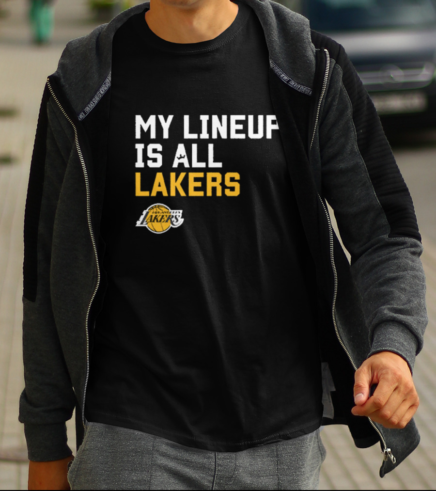 My Lineup Is All Los Angeles Lakers NBA Sportiqe Comfy T-Shirt