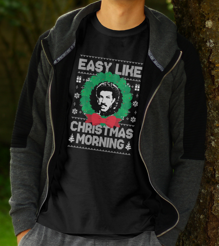 Easy Like Christmas Morning Lionel Richie Wreath T-Shirt