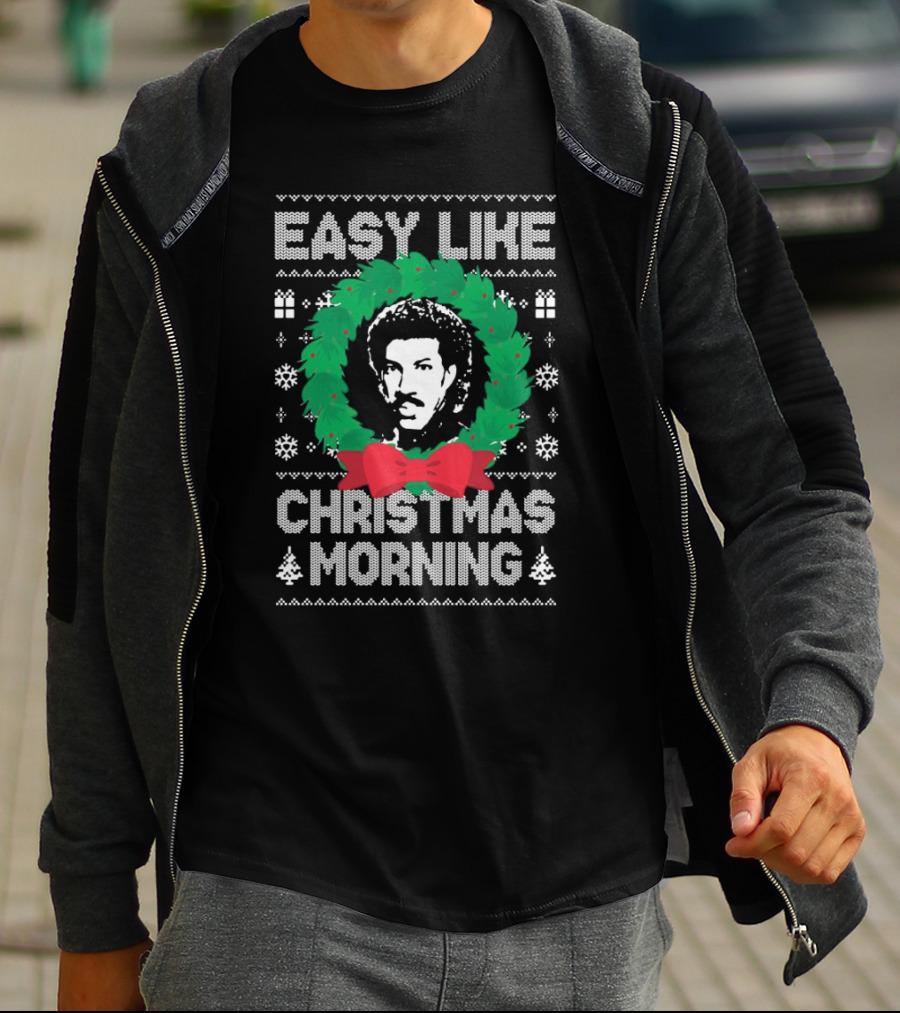 Easy Like Christmas Morning Lionel Richie Wreath T-Shirt