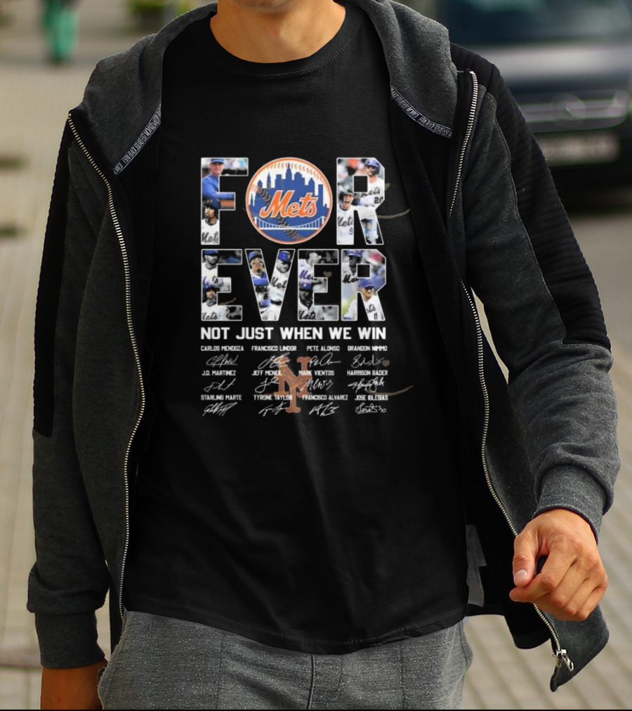 New York Mets Forever Not Just When We Win Pete Alonso Francisco Lindor Brandon Nimmo T-Shirt