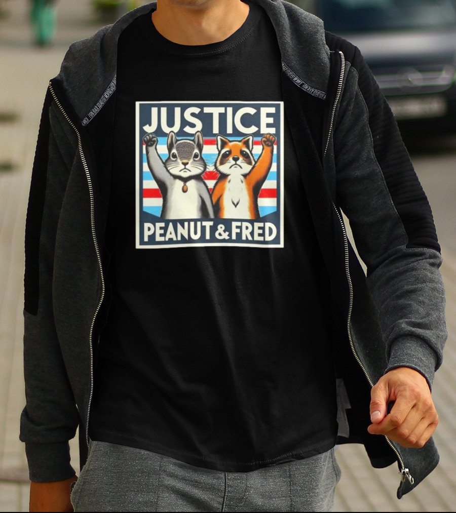 Justice Peanut Fred Squirrel Cat Campaign T-Shirt
