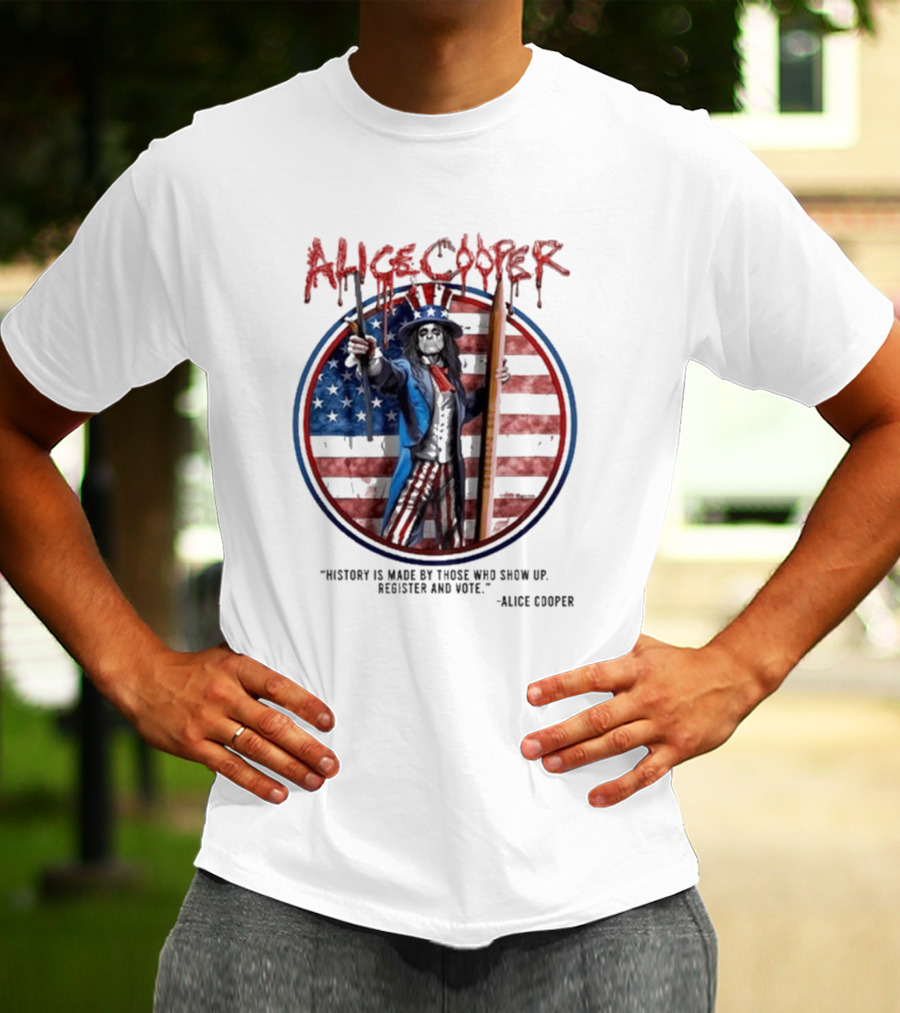 Alice Cooper History Is Made Register And Vote T-Shirt