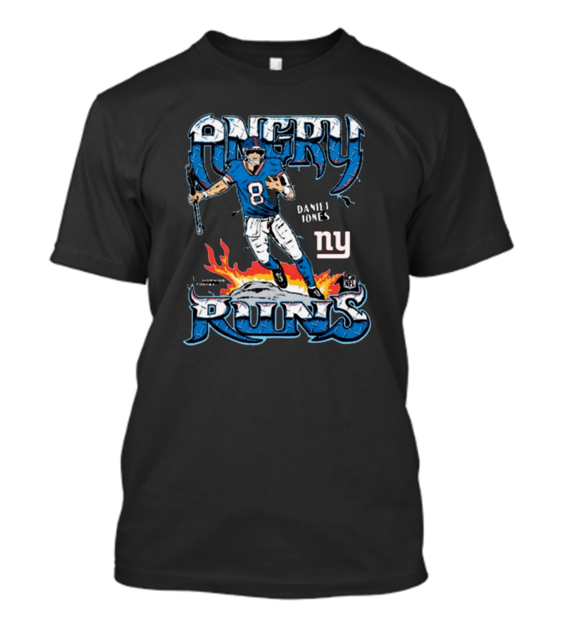 Angry Runs Daniel Jones New York Giants NFL T-Shirt