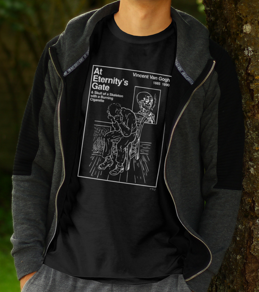At Eternity’s Gate Skull Of A Skeleton With A Burning Cigarette Vincent Van Gogh 1885 1890 T-Shirt
