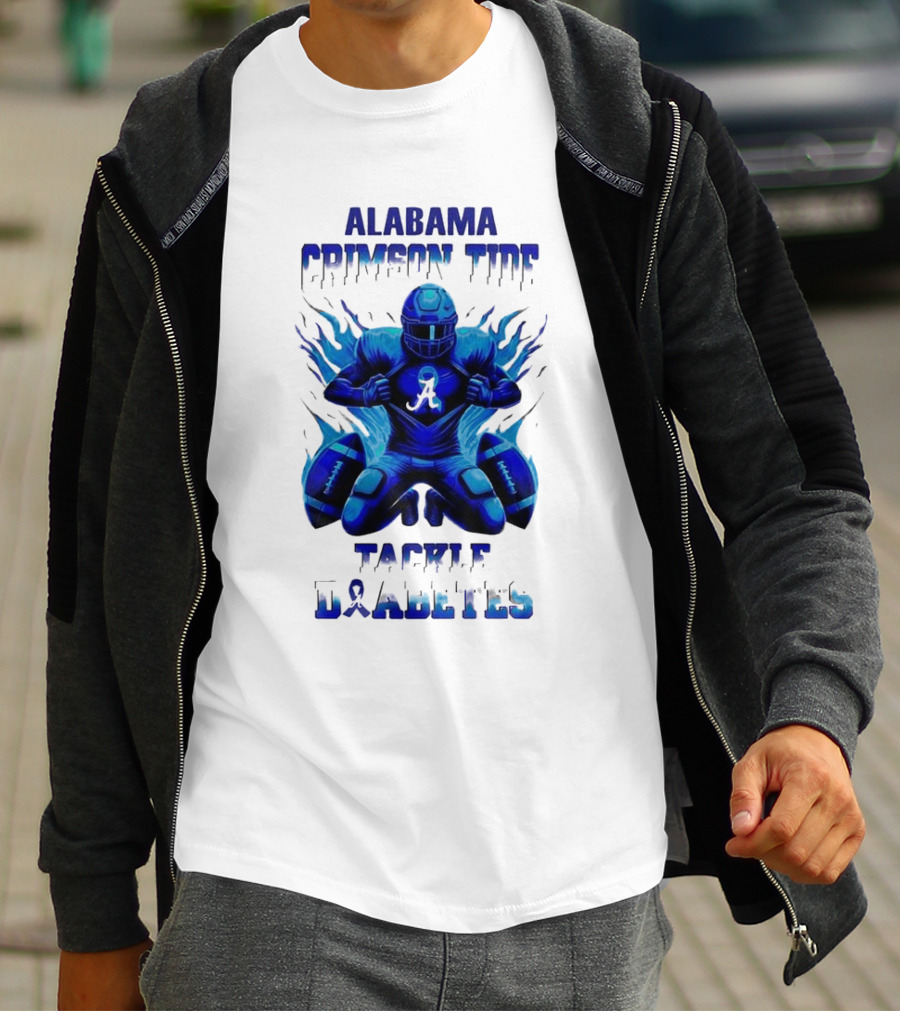 Alabama Crimson Tide Football Tackle Diabetes Awareness Month November T-Shirt