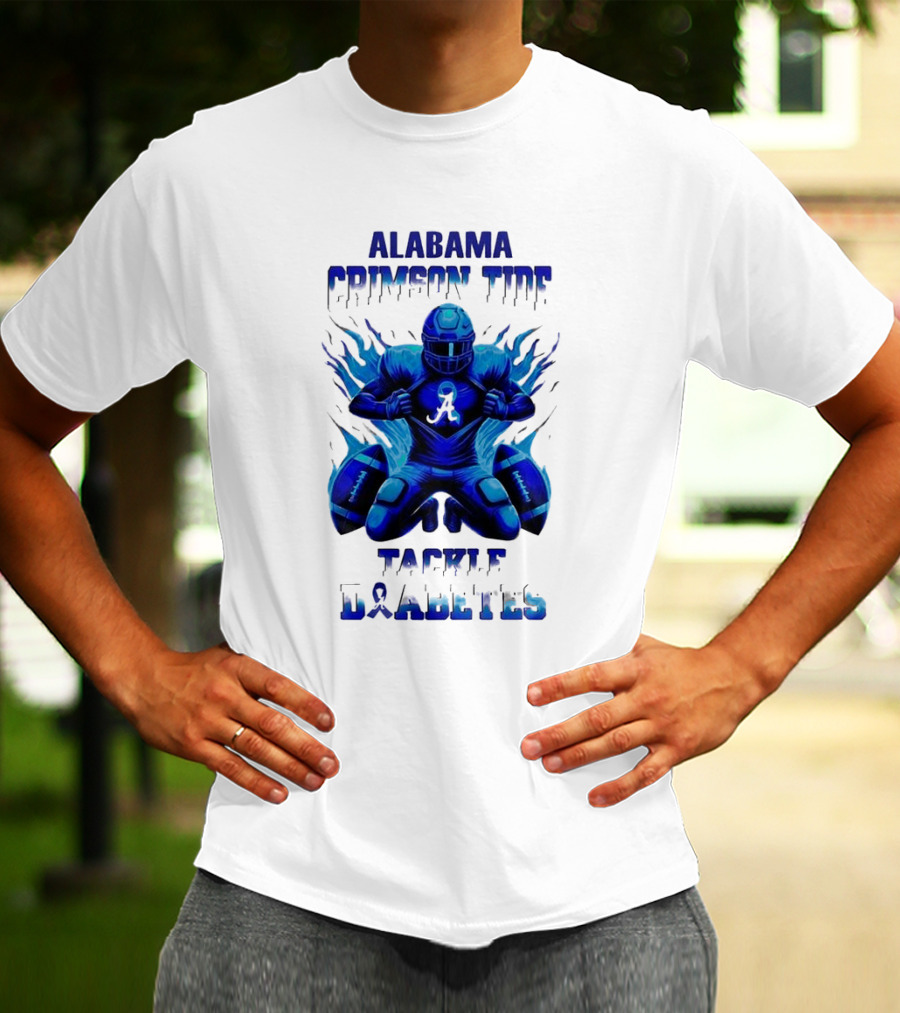 Alabama Crimson Tide Football Tackle Diabetes Awareness Month November T-Shirt