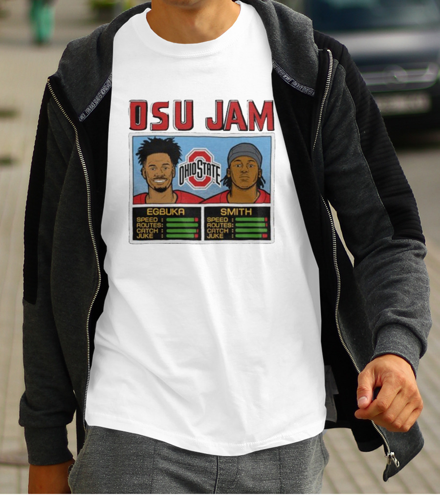 OSU Jam Egbuka Smith Ohio State Football Speed Routes Catch Juke T-Shirt