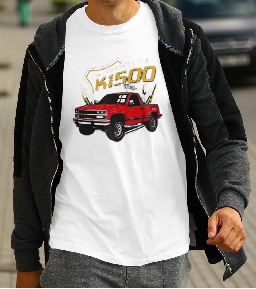 Resurrect The K1500 Fat Electrician Red Chevy Pickup Truck T-Shirt