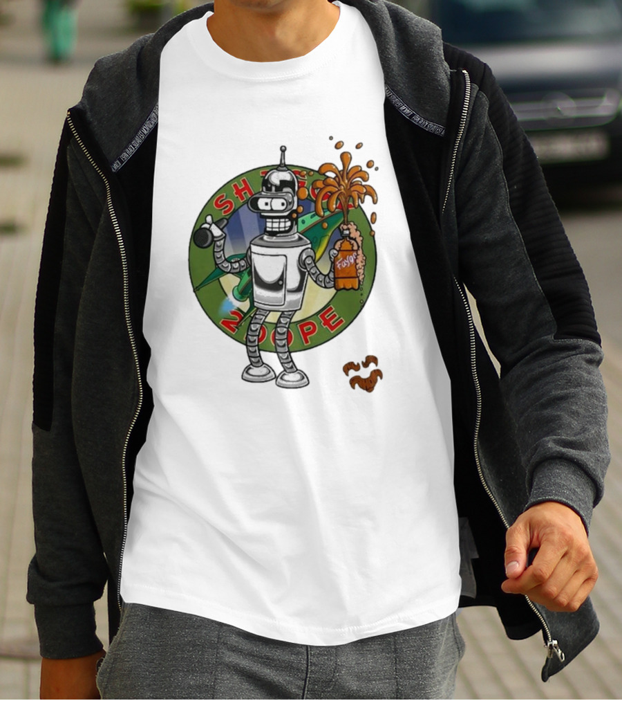 Shaggy Show Bender 2 Dope Futurama Fudge Robot T-Shirt