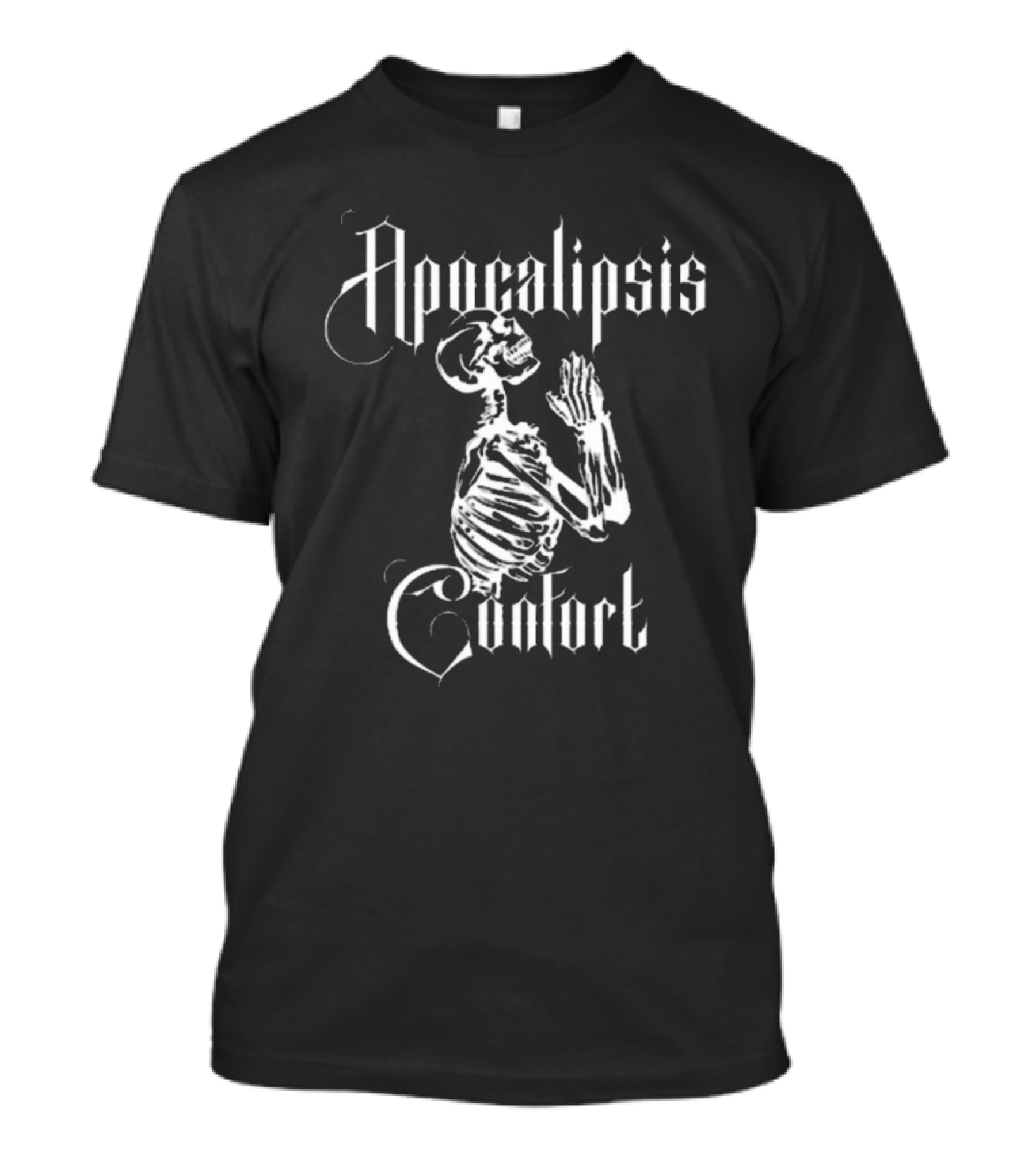 Roli’s Apocalipsis Confort Praying Skeleton Skull T-Shirt
