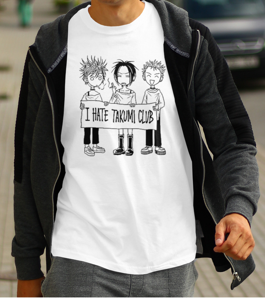 Yazawa Disciple I Hate Takumi Club Manga Characters T-Shirt
