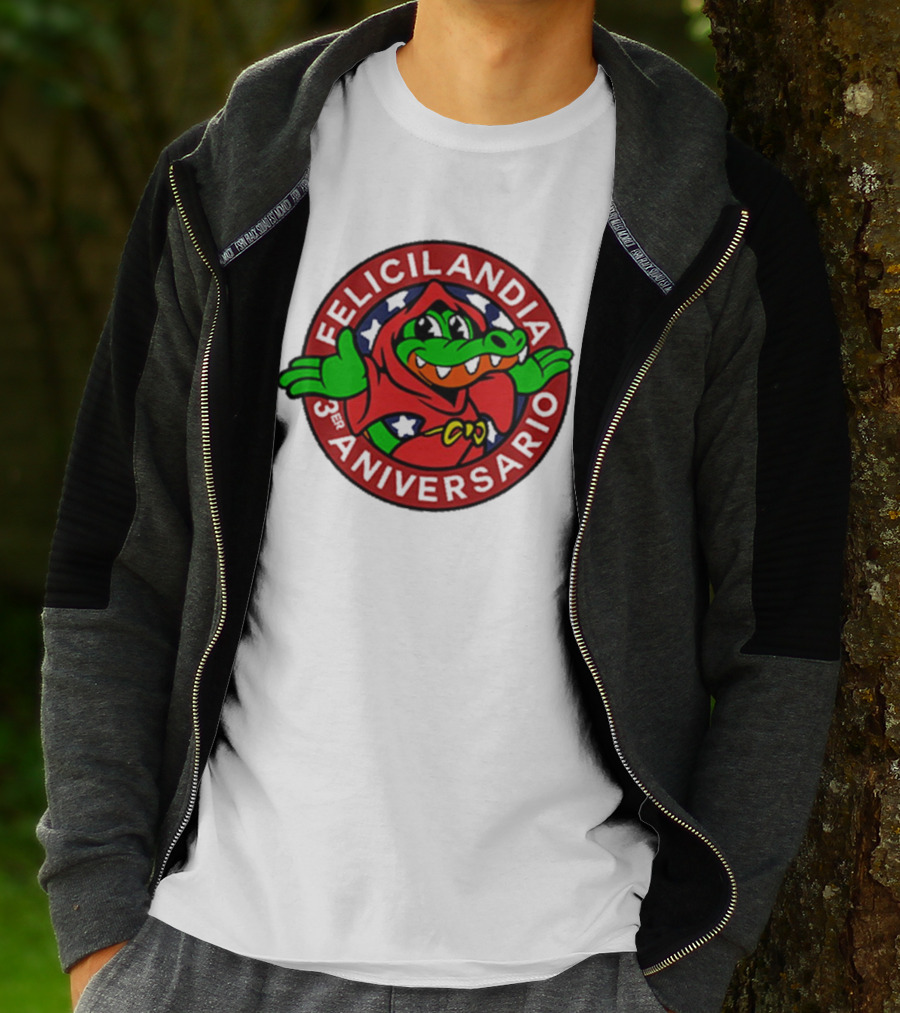 Alvaro Diaz Felicilandia 3rd Aniversario Crocodile In Red Cape T-Shirt