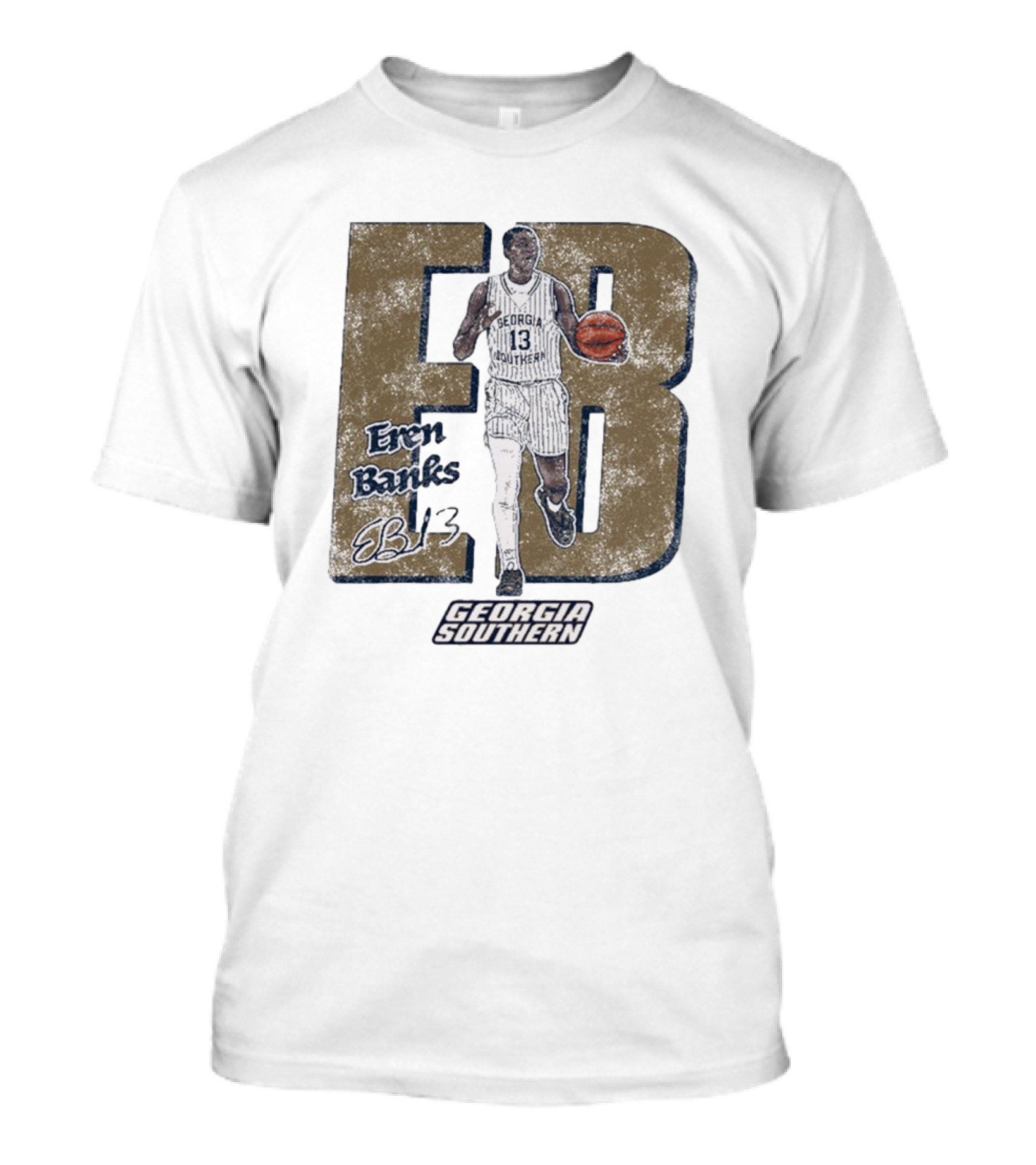 Eren Banks EB13 Georgia Southern Vintage Basketball Cartoon T-Shirt