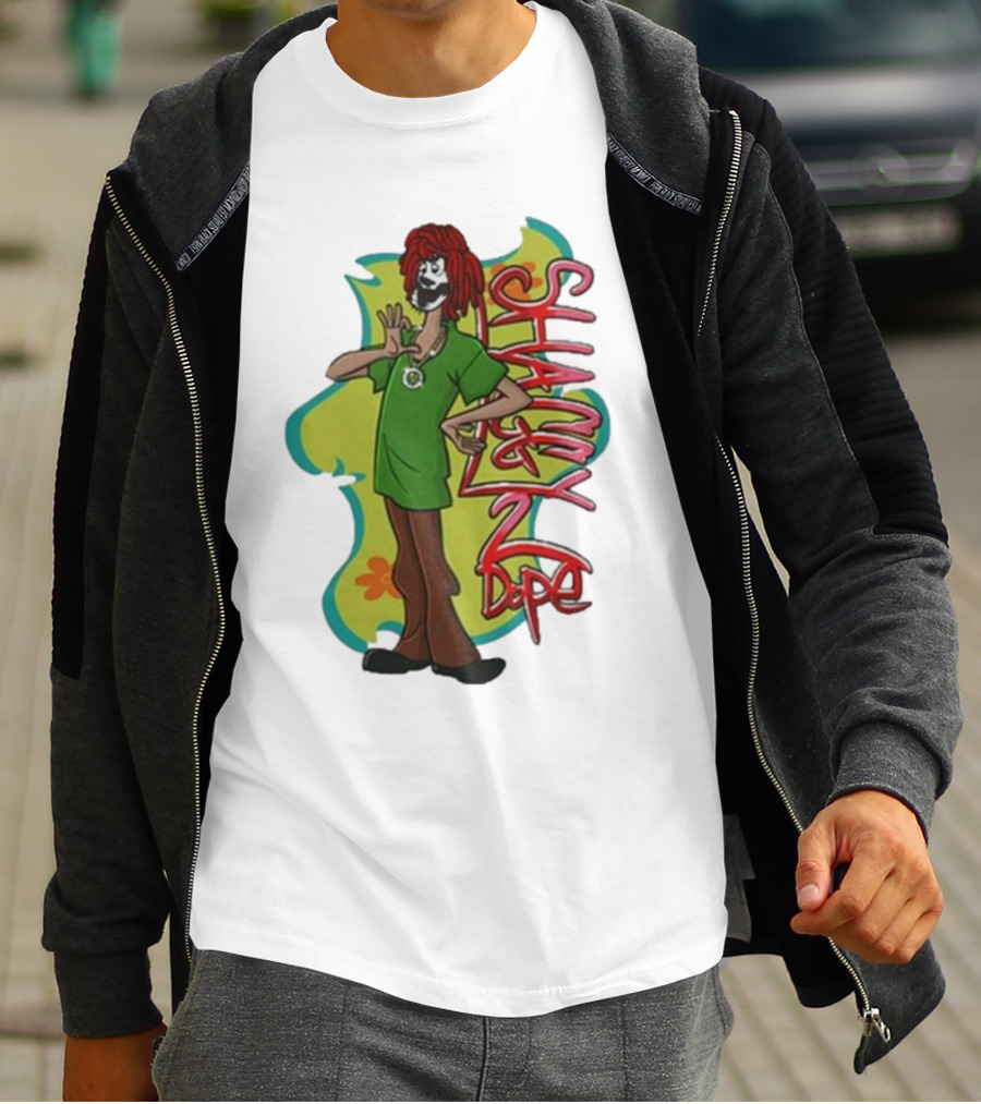 Shaggy 2 Dope Cartoon Character With Green T-Shirt