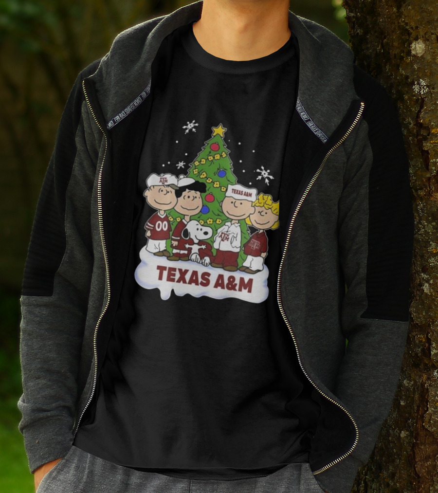 Texas A&M Peanuts Characters Christmas T-Shirt
