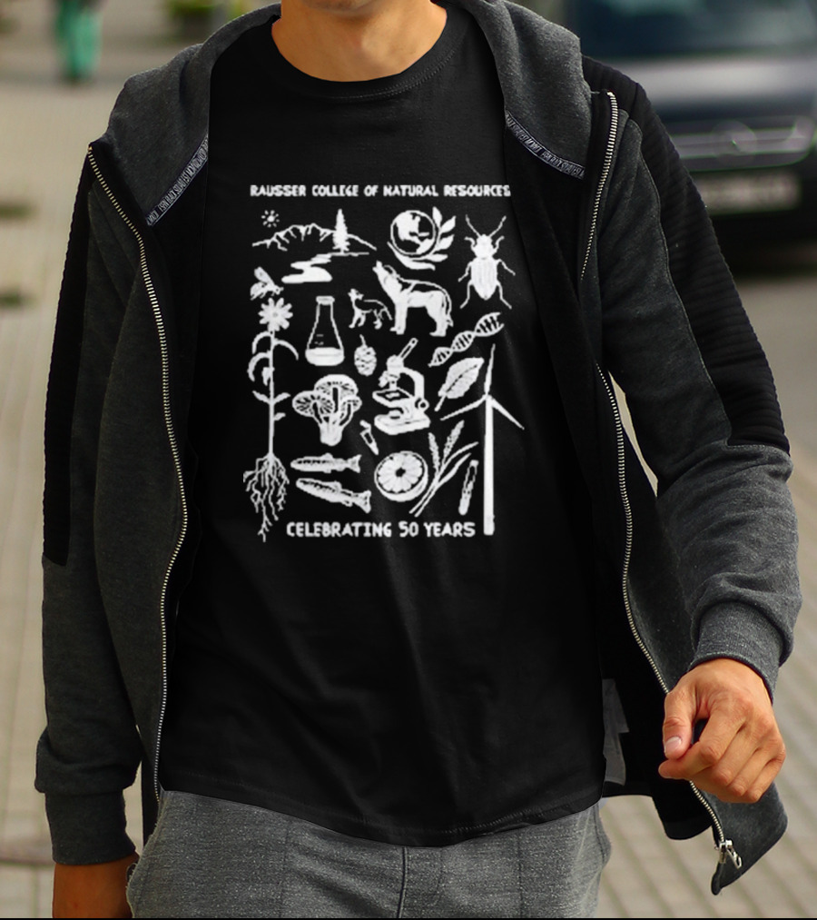 Rausser College Of Natural Resources Celebrating 50 Years Nature Science Wildlife Conservation T-Shirt