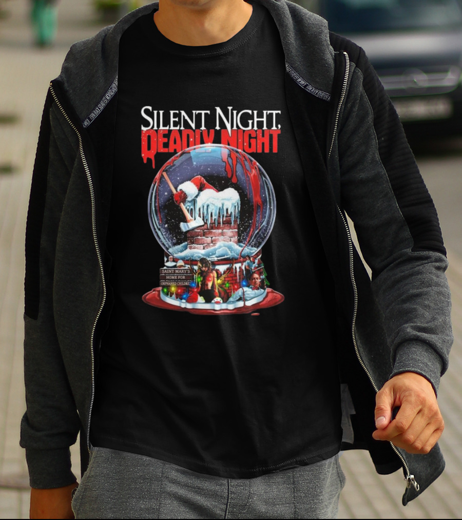 Silent Night Deadly Night Saint Mary's Home For Orphaned Children Frozen In Fear T-Shirt
