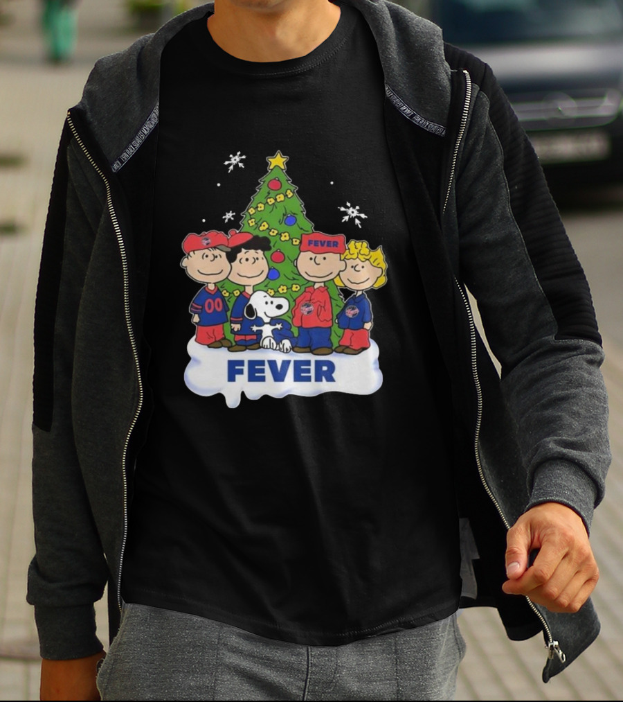 Indiana Fever Snoopy Peanuts Christmas T-Shirt