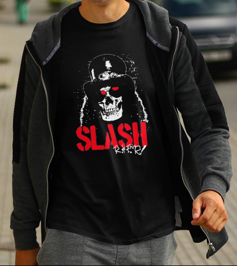 Slash Reaper Skull Top Hat Grunge T-Shirt