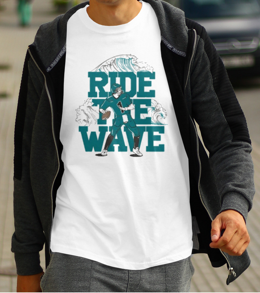 Ride The Wave Coastal Carolina University Football Quarterback Wave T-Shirt