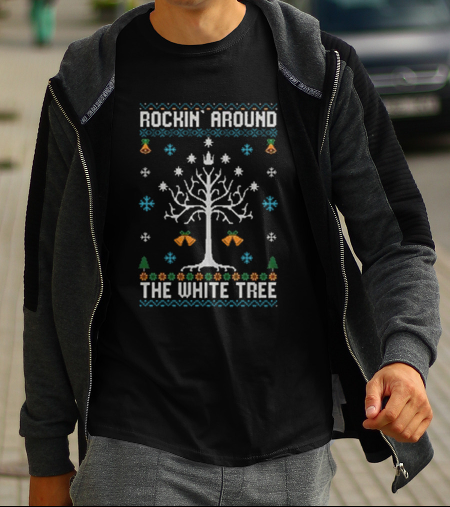Rockin’ Around The White Tree Christmas T-Shirt
