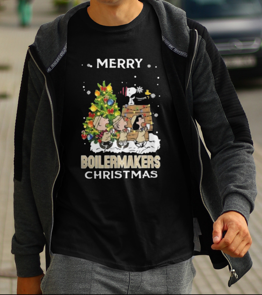 Merry Boilermakers Christmas Snoopy And Friends T-Shirt
