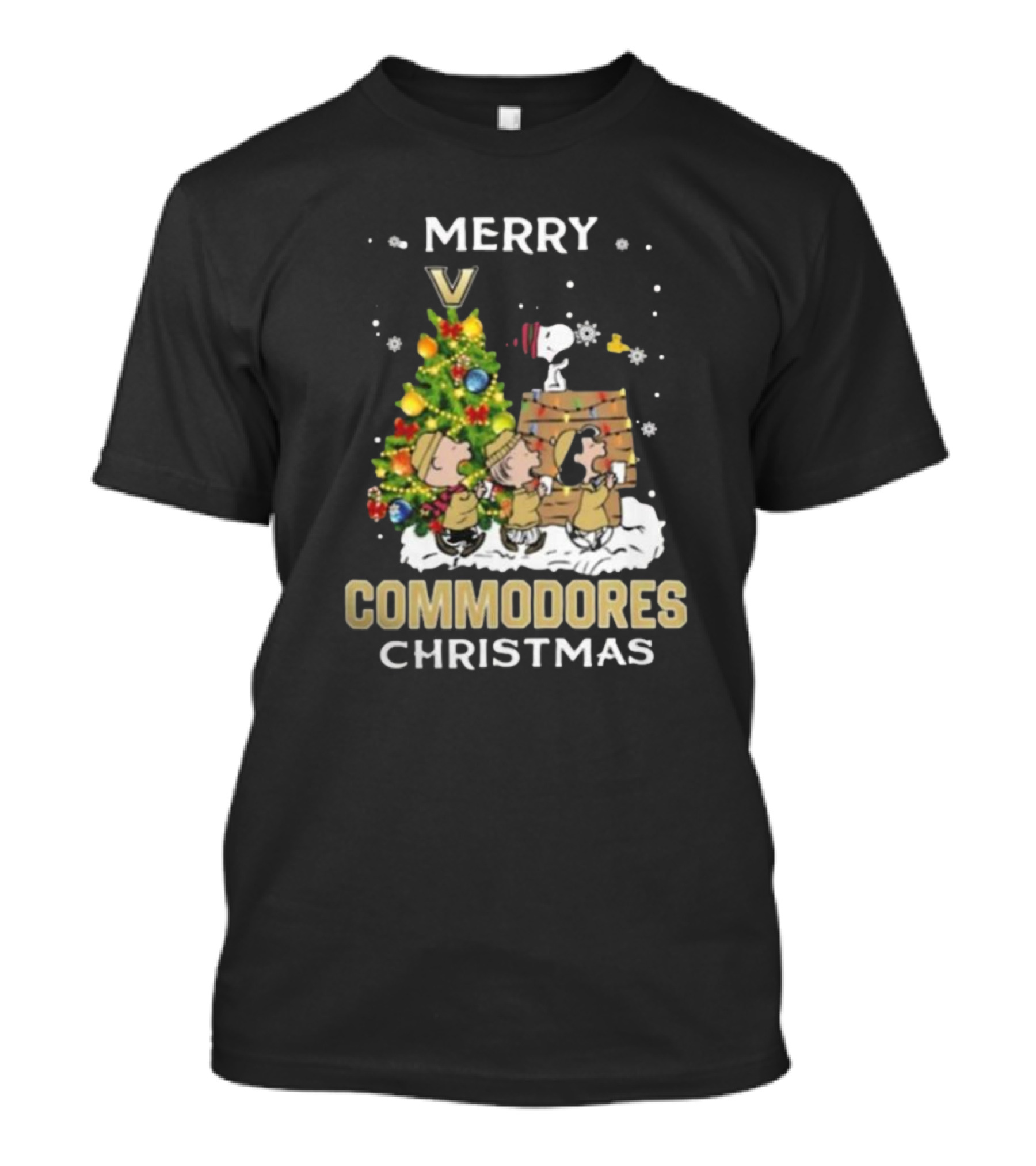 Vanderbilt Commodores Snoopy And Friends Merry Christmas T-Shirt