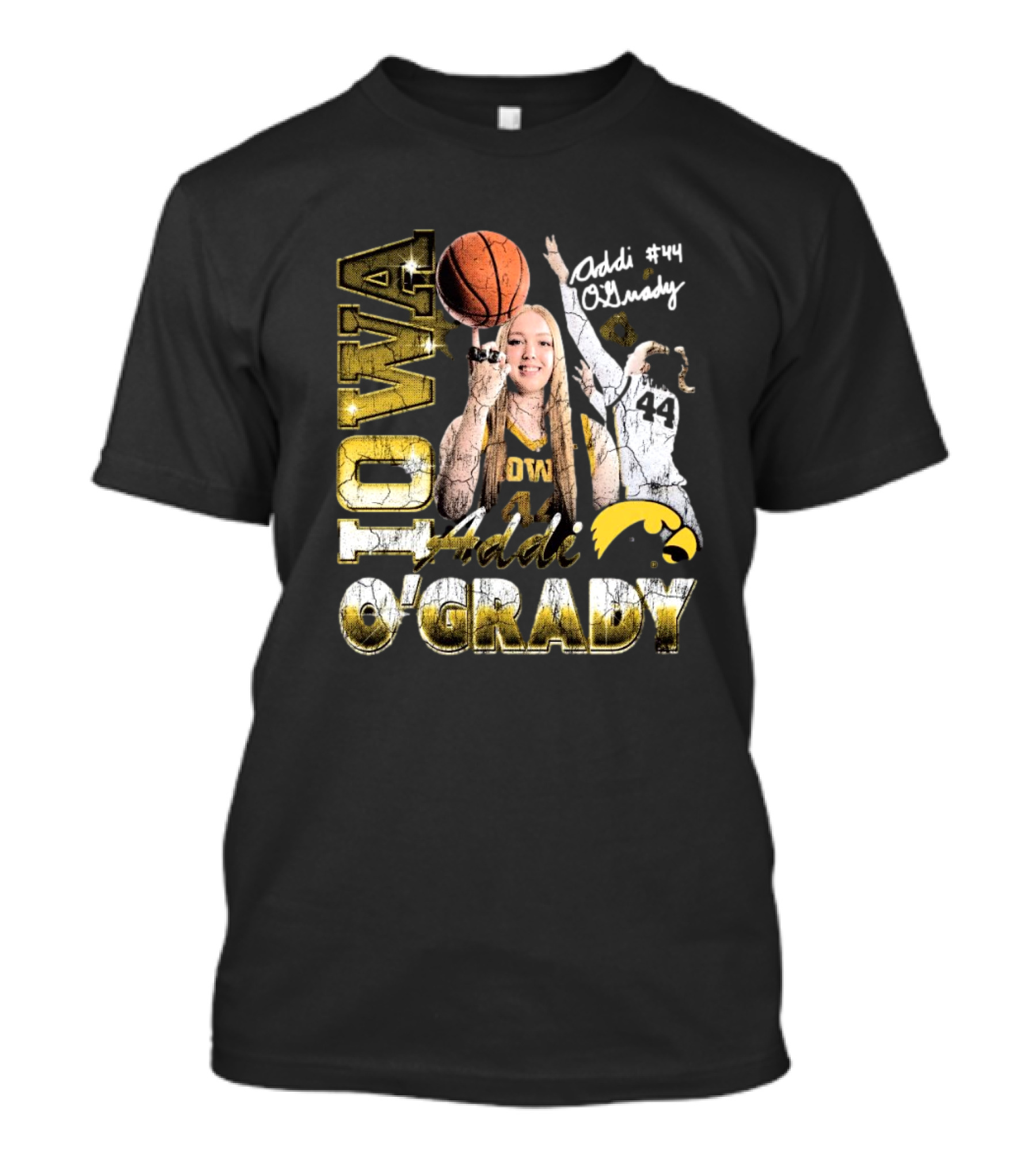 Addi O’Grady Iowa Hawkeyes 44 Basketball Signature 90s T-Shirt