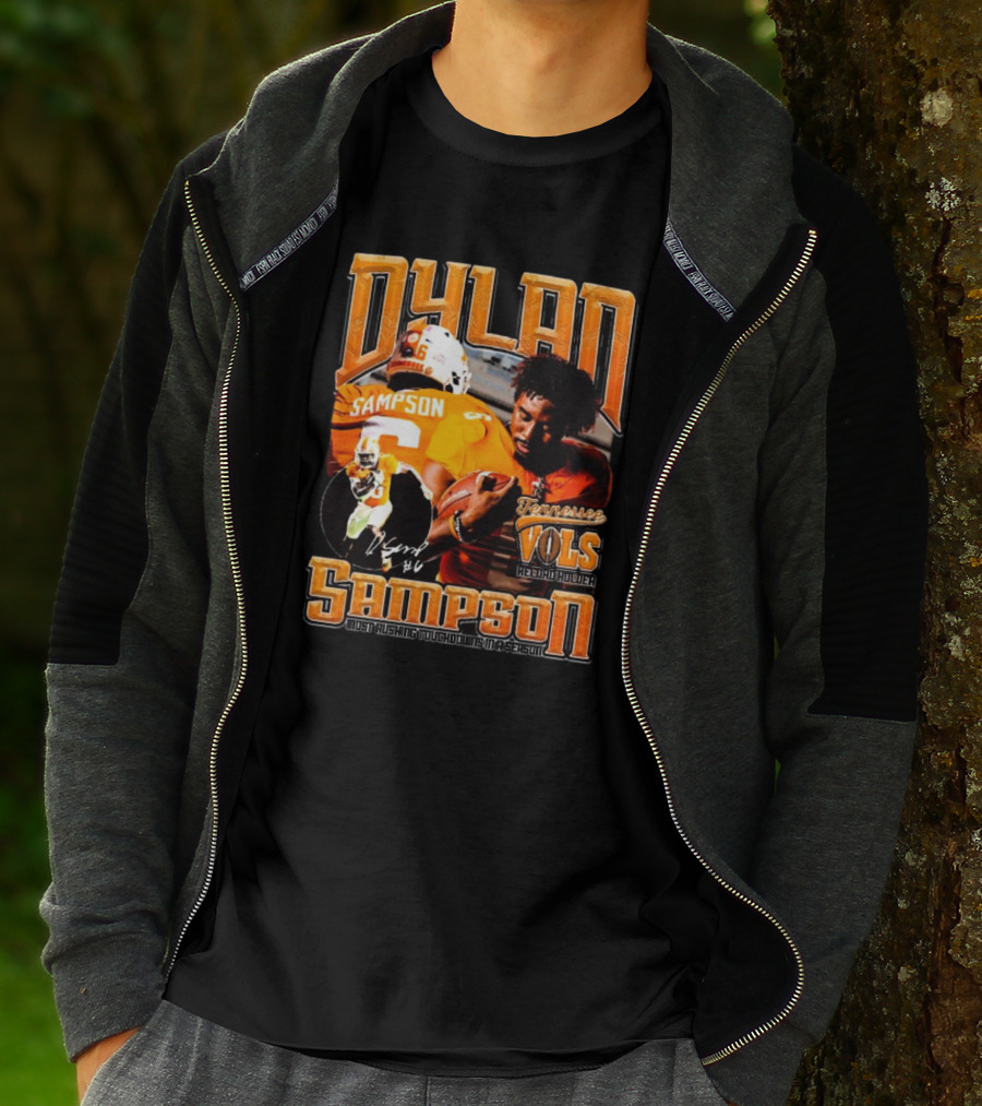 Dylan Sampson Tennessee Vols Record Holder Most Rushing Touchdowns In A Season Vintage Icon Signature T-Shirt