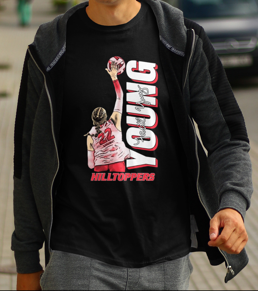 Faith Young Hilltoppers WKU Volleyball 22 Signature T-Shirt