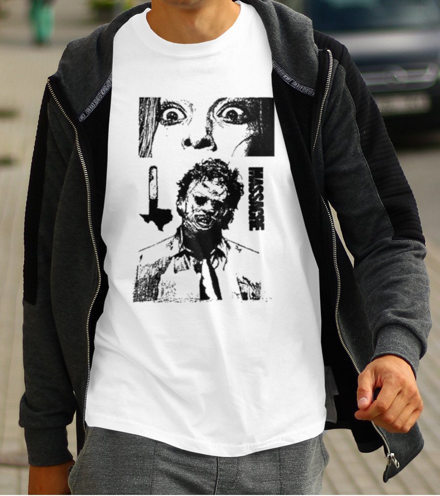 San Antonio Sharpist Texas Chainsaw Massacre Face Horror T-Shirt