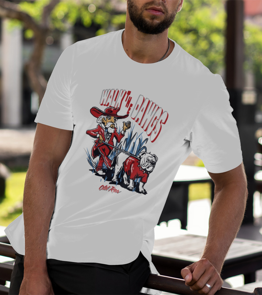 Walk The Dawgs Old Row Georgia Bulldogs Vs. Ole Miss Rebels T-Shirt